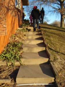 steps of old house